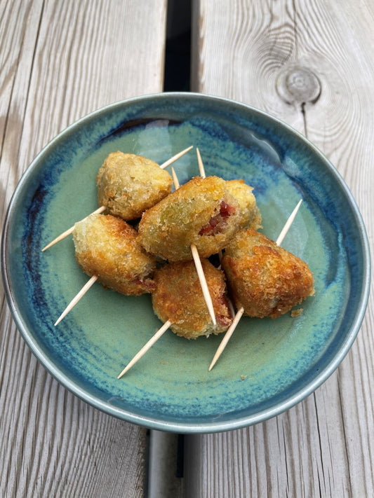 Deep Fried Stuffed Olives