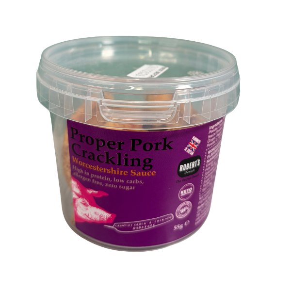 Proper Pork Crackling Worcestershire 55g
