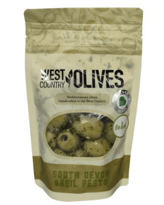 South Devon Basil Pesto Olives